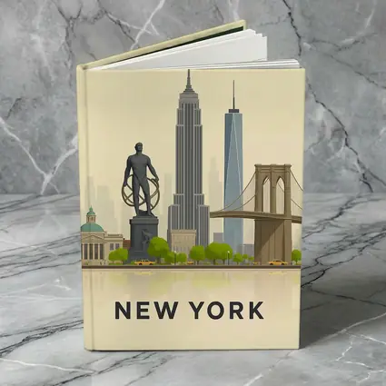 New York City Skyline Flat Illustration Art