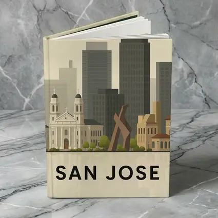 San Jose City Skyline Flat Illustration Art