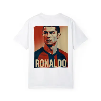 Ronaldo Soccer Player Bold Red Portrait
