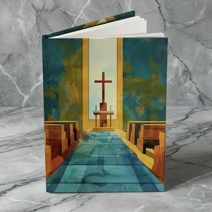 Church Interior Cross Aisle Illustration Art