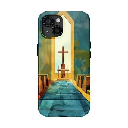 Church Interior Cross Aisle Illustration Art