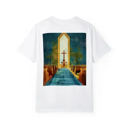 Church Interior Cross Aisle Illustration Art