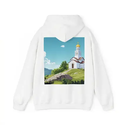 Orthodox Church Hilltop Anime Style Landscape