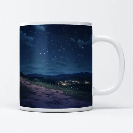 Jesus Cross Anime Night Sky Hill