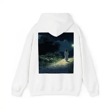 Anime Figure Walking Starry Night Path
