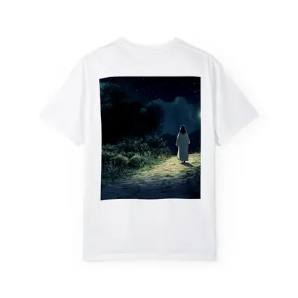 Anime Figure Walking Starry Night Path