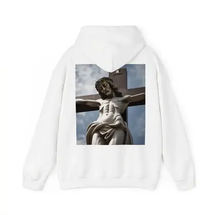 Jesus Christ Crucifixion Statue Cloudy Sky
