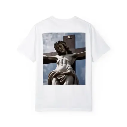 Jesus Christ Crucifixion Statue Cloudy Sky