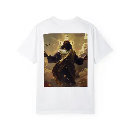 Jesus Christ Rising Above Clouds With Birds