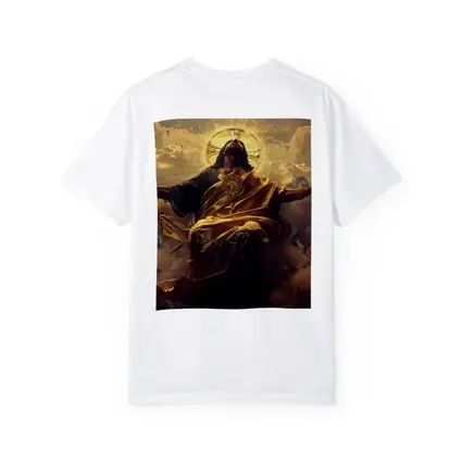 Jesus Christ Ascending Gold Divine Clouds Art