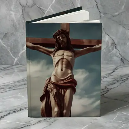 Jesus Christ Crucifixion Statue Dramatic Sky
