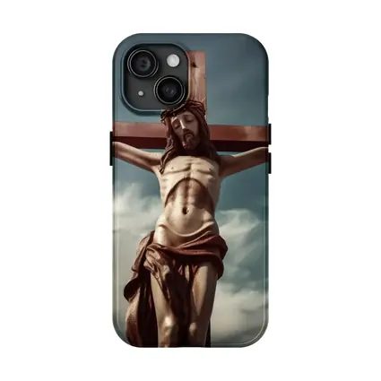Jesus Christ Crucifixion Statue Dramatic Sky