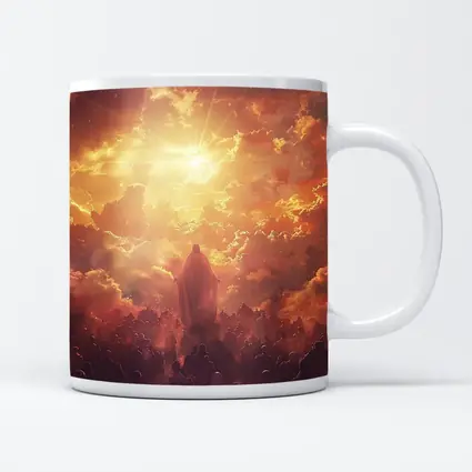 Jesus Christ Ascending Into Golden Heavenly Light