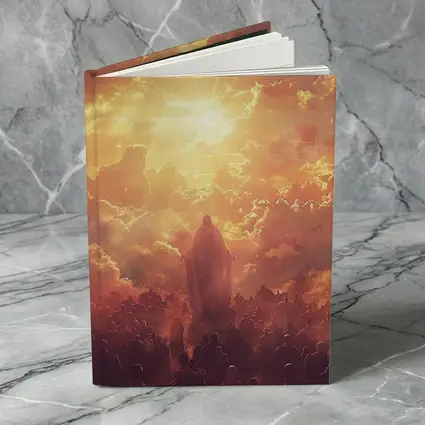 Jesus Christ Ascending Into Golden Heavenly Light