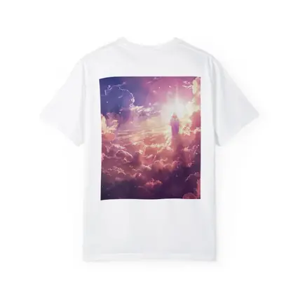 Jesus Walking Through Glowing Heavenly Clouds