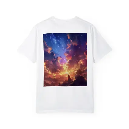 Anime Fantasy Sky Lone Figure Glowing Clouds