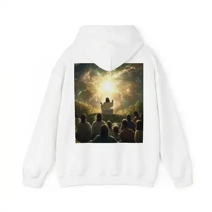 Jesus Preaching Under Cosmic Galaxy Light