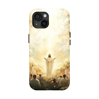 Jesus Christ Glowing Light Heavenly Garden Scene