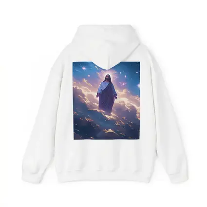 Jesus Christ Ascending Among Stars and Clouds
