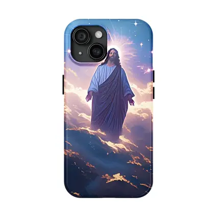 Jesus Christ Ascending Among Stars and Clouds
