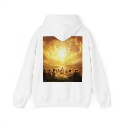 Jesus Teaching Disciples Golden Heavenly Sky