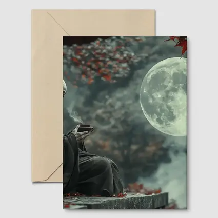 Zen Monk Tea Full Moon Red Maples