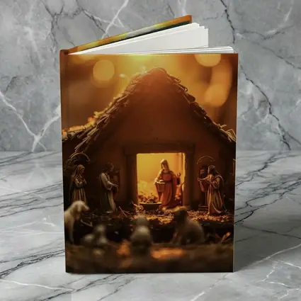 Nativity Scene Manger Warm Golden Light