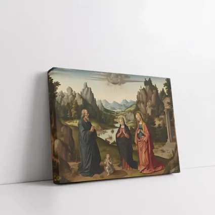 Renaissance Holy Family Landscape Religious Painting