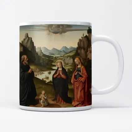 Renaissance Holy Family Landscape Religious Painting