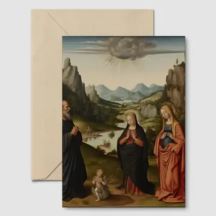 Renaissance Holy Family Landscape Religious Painting