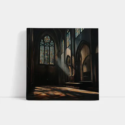 Gothic Cathedral Interior Stained Glass Light