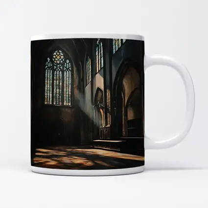 Gothic Cathedral Interior Stained Glass Light