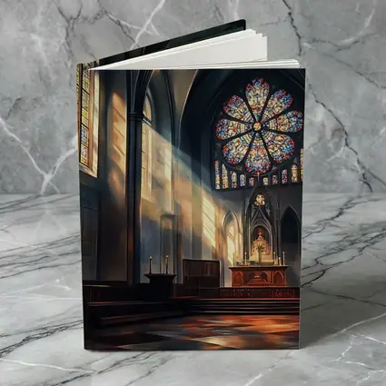Gothic Cathedral Interior Stained Glass Light
