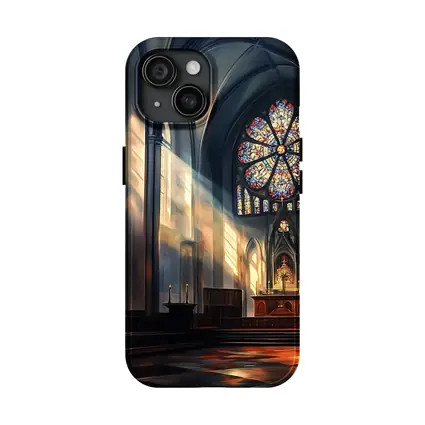 Gothic Cathedral Interior Stained Glass Light