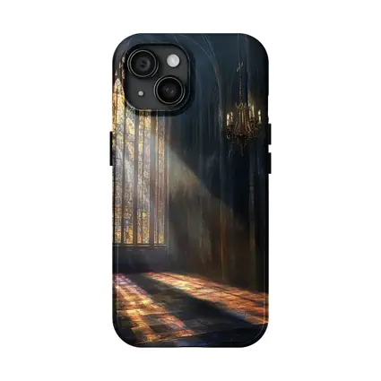 Gothic Cathedral Stained Glass Light Rays Interior