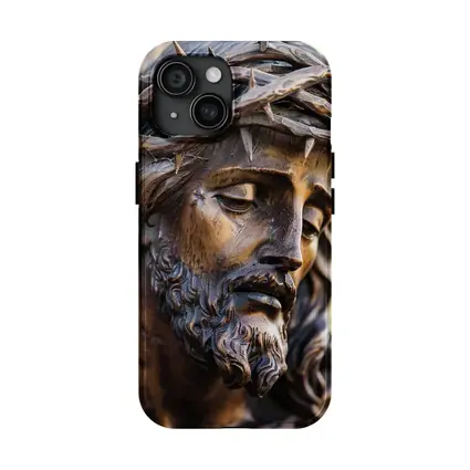 Jesus Christ Crown of Thorns Wood Sculpture