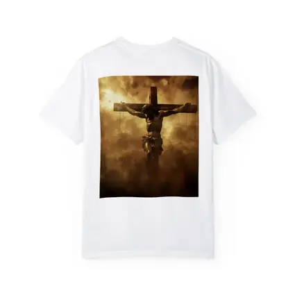 Jesus Christ Crucifixion Dramatic Golden Clouds