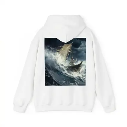 Jesus Calming Storm Raging Sea Waves