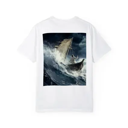 Jesus Calming Storm Raging Sea Waves