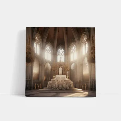 Gothic Cathedral Altar Light Rays Interior