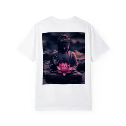 Buddha Statue Lotus Flower Purple Moody