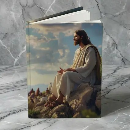 Jesus Teaching Disciples on Rocky Hillside