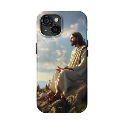 Jesus Teaching Disciples on Rocky Hillside