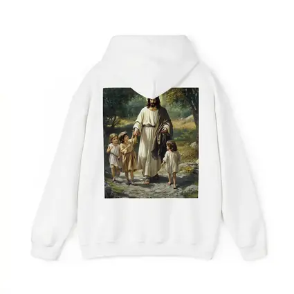 Jesus Walking With Children In Nature