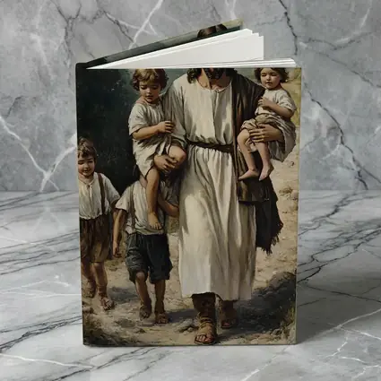 Jesus Walking With Children Mountain Path Painting