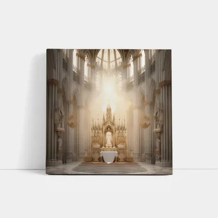 Gothic Cathedral Altar Divine Light Interior