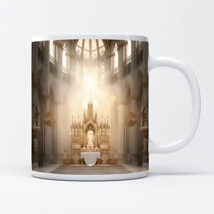 Gothic Cathedral Altar Divine Light Interior