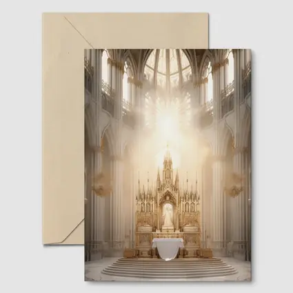 Gothic Cathedral Altar Divine Light Interior