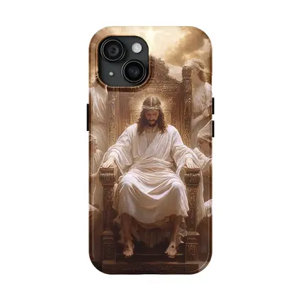 Jesus Christ Enthroned with Angels Religious Art