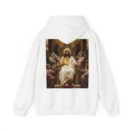 Jesus Christ Enthroned With Angels Painting